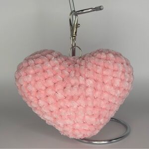 Handmade Crochet Heart Keychain